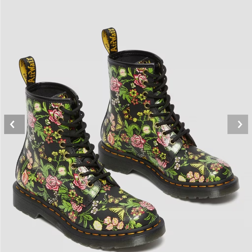 1460 WOMEN'S FLORAL BLOOM LEATHER LACE UP BOOTS